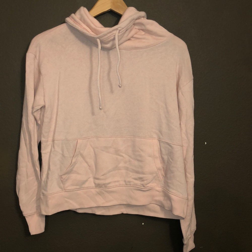 Blush pink cowl neck sweater